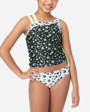 JUSTICE Girls Swimsuit Tankini Bikini Swim Set 12 14 16 18 L XL PLUS SIZE Floral
