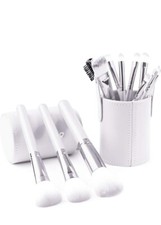 Makeup Brush Holder Travel Brushes Case Bag Cup Storage White