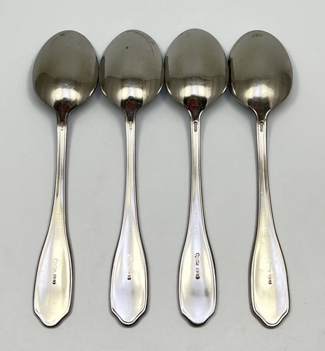 Spode Wallace Woodland Quail Floral Stainless Soup Spoon 6 3/4 4Pc Set - Picture 4 of 12