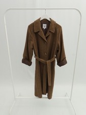 Jw Anderson X Uniqlo Tweed Overcoat Mac Trench Womens Brown Size L