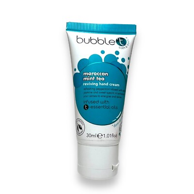 BUBBLE T Hand Cream Lotion in Moroccan Mint Tea 1.01oz Travel Size
