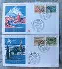 Germany NATURE LANDSCAPES COMPLETE SET 4 STAMPS 1969 CACHET 2 FDCS VF UNADDR