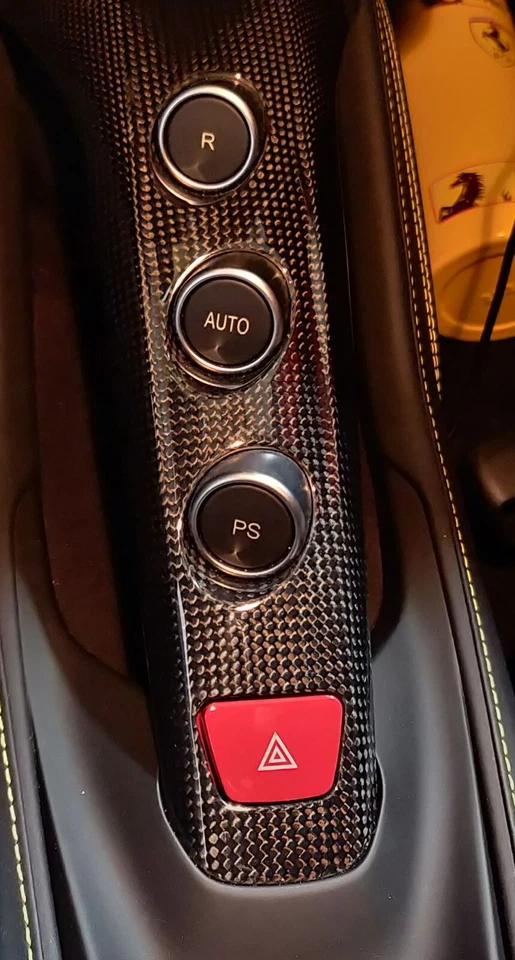 Fits Ferrari California T 15-18 F1 Gear Button in Black Carbon Fiber Kit - Image 2 of 4