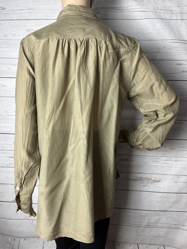 Denim & Supply Ralph Lauren Bluse mittelweich braun Baumwolle Seidenmischung Hemd - Bild 9 von 12