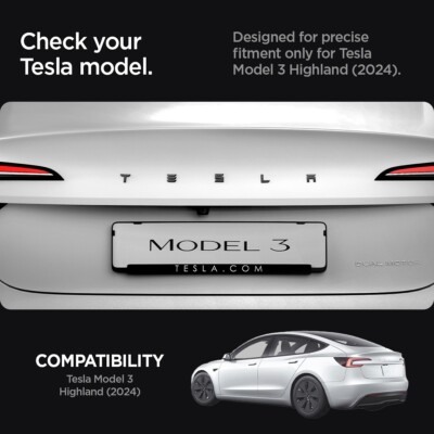 Cover Adesiva Per Emblema Anteriore Tesla Model 3 Highland 2024 - Nero - Protezione E Stile - Foto 13