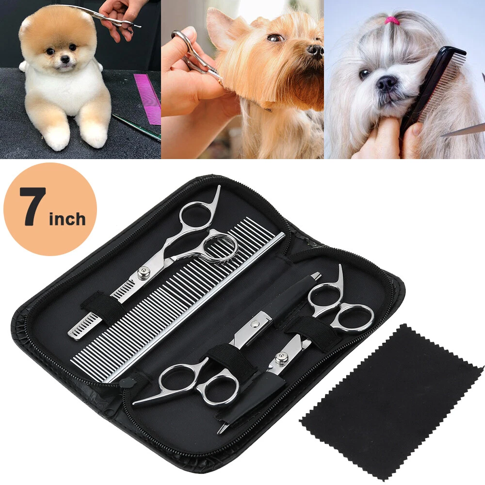 Pet Grooming Scissors Dog Cat Professional Curved Thinning Shear Hair Cutting