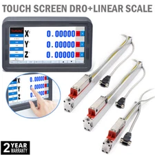 2/3 Axis DRO Digital Readout Touch Screen LCD Display + Linear Glass Scale Kit