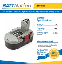 18V 3Ah NiMh Battery for Bosch BAT025 BAT026 BAT160 BAT180 BAT181 3453-01