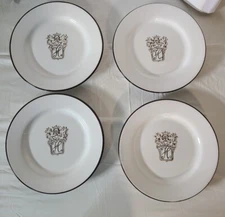 Set Of 4- Maiolica Di Montefollonico Toscana Plates (t)