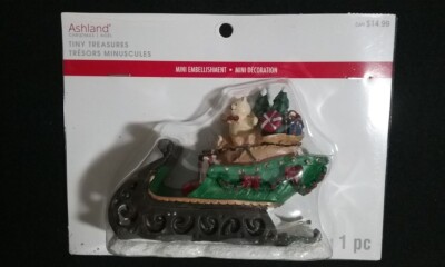 Ashland Tiny Treasures Christmas Decor Sleigh with Presentss figurine