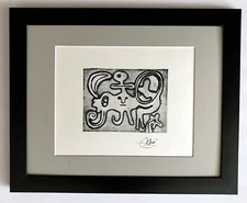 JOAN MIRO 1971 BEAUTIFUL SIGNED PRINT MATTED 11 X 14 + BUY IT NOW! #1