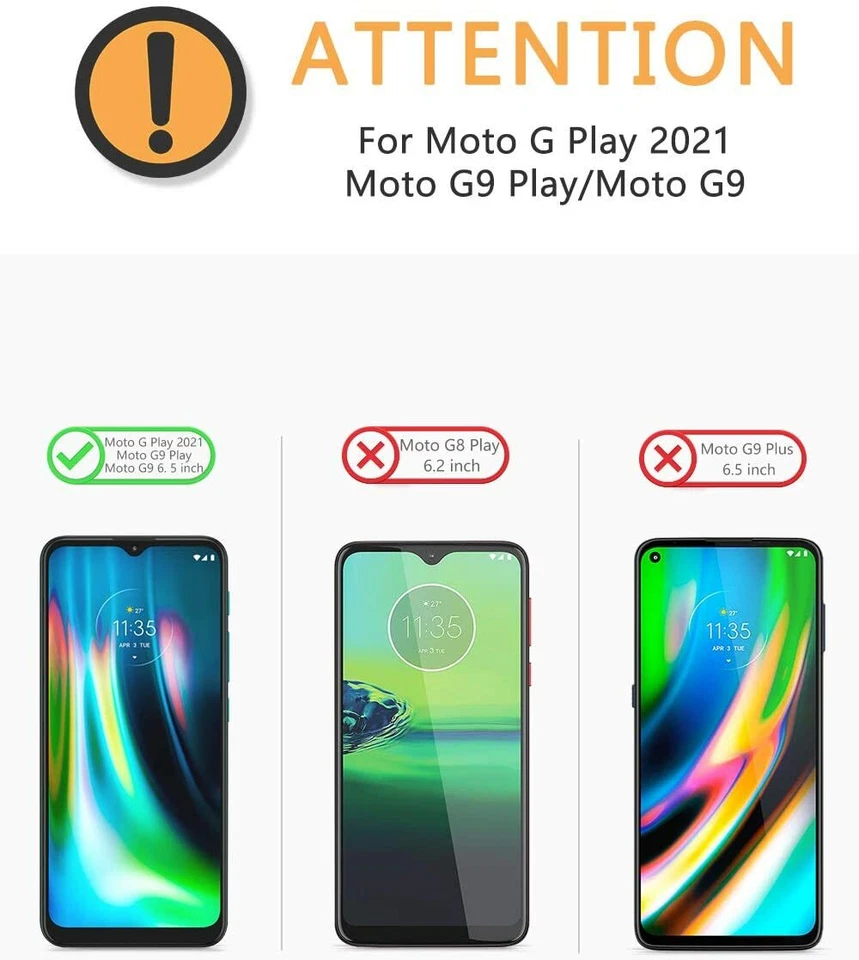 Protetor de tela HD vidro temperado para Motorola Moto G Play 2021 Moto G9/G9 Play - Imagem 2 de 4