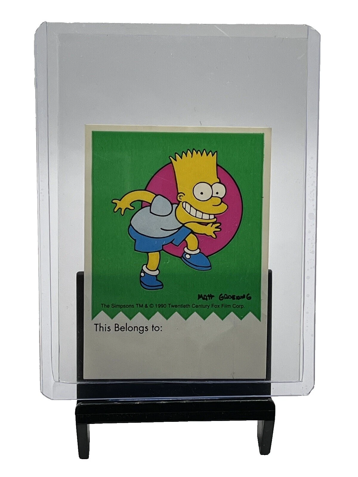 The Simpsons Sticker Collectable Trading Cards