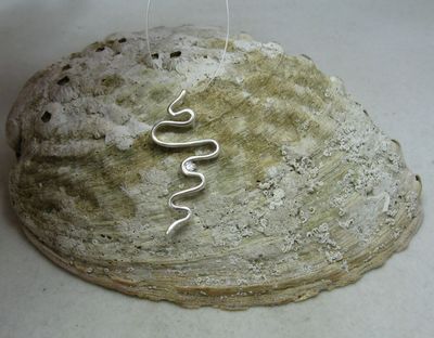 Sterling Silver Pendant Hallmarked Solid 925 Snake With CZ Nickel