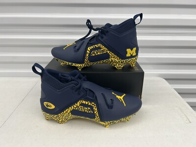 Nike Jordan Alpha Menace Pro 3 Michigan PE Cleats  DH3366-403 Men s Size 12.5