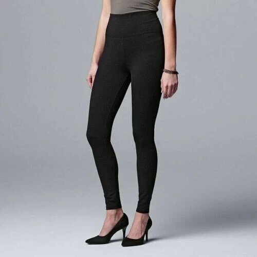 Simply Vera Vera Wang High Rise Leggings Size 1X PLUS SIZE Black