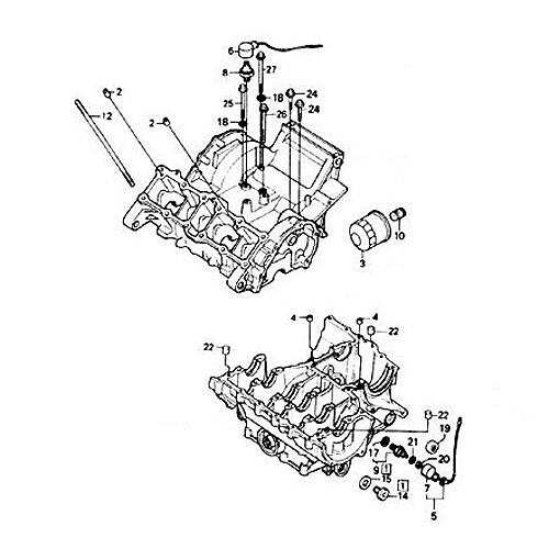 Kit vis carter moteur CBR 600 F F1 1987-1990 allen inox