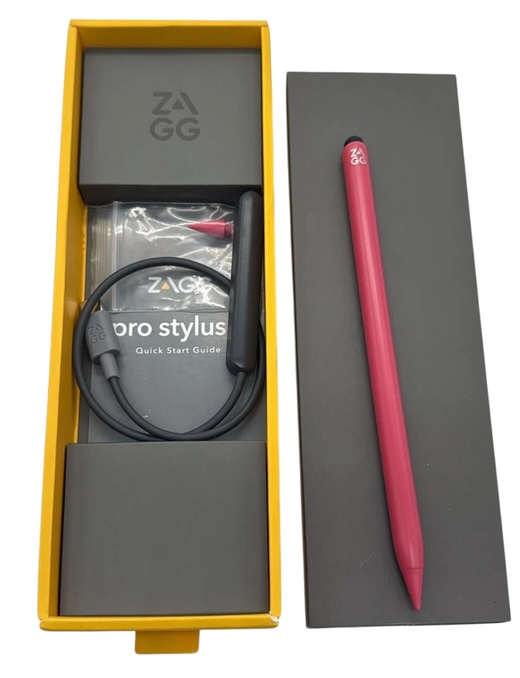 ZAGG Pro Stylus 2 Active Dual-Tip Pencil Stylus with Wireless Charging - Red - Image 2 of 4