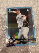 2018 Bowman Draft Chrome Sky Blue Refractor /402 Brice Turang #BDC-11