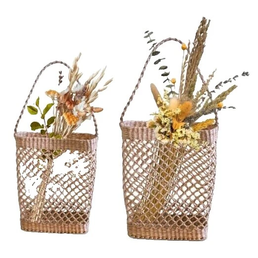 Wicker Farmhouse Rectangular Décor Baskets