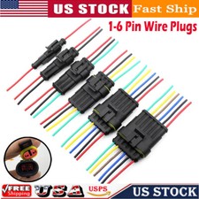 25Set Waterproof Automotive Connector Electrical Wire Connectors Plug Kit 1-6Pin