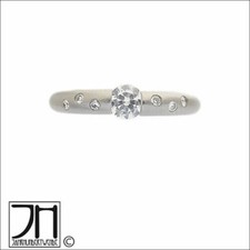 Silber Fingerring Cubic Zirkonia Weiß Spann Ring massiv Sterling Silver