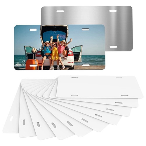 Plaques D’immatriculation Vierges Aluminium 7x4 Pouces - Lot De 10, Pour Sublimation Ou Peinture