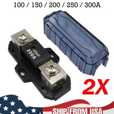 2PCS AUDIO 1/0 GAUGE INLINE ANL FUSE HOLDER - WITH 100/150/200/250/300 ANL FUSE
