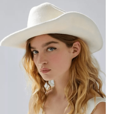 New in ! Rare Wyeth creamy beige wool cowgirl NEW! Rare Wyeth suede structured braided cowgirl high hat | eBay main image 2