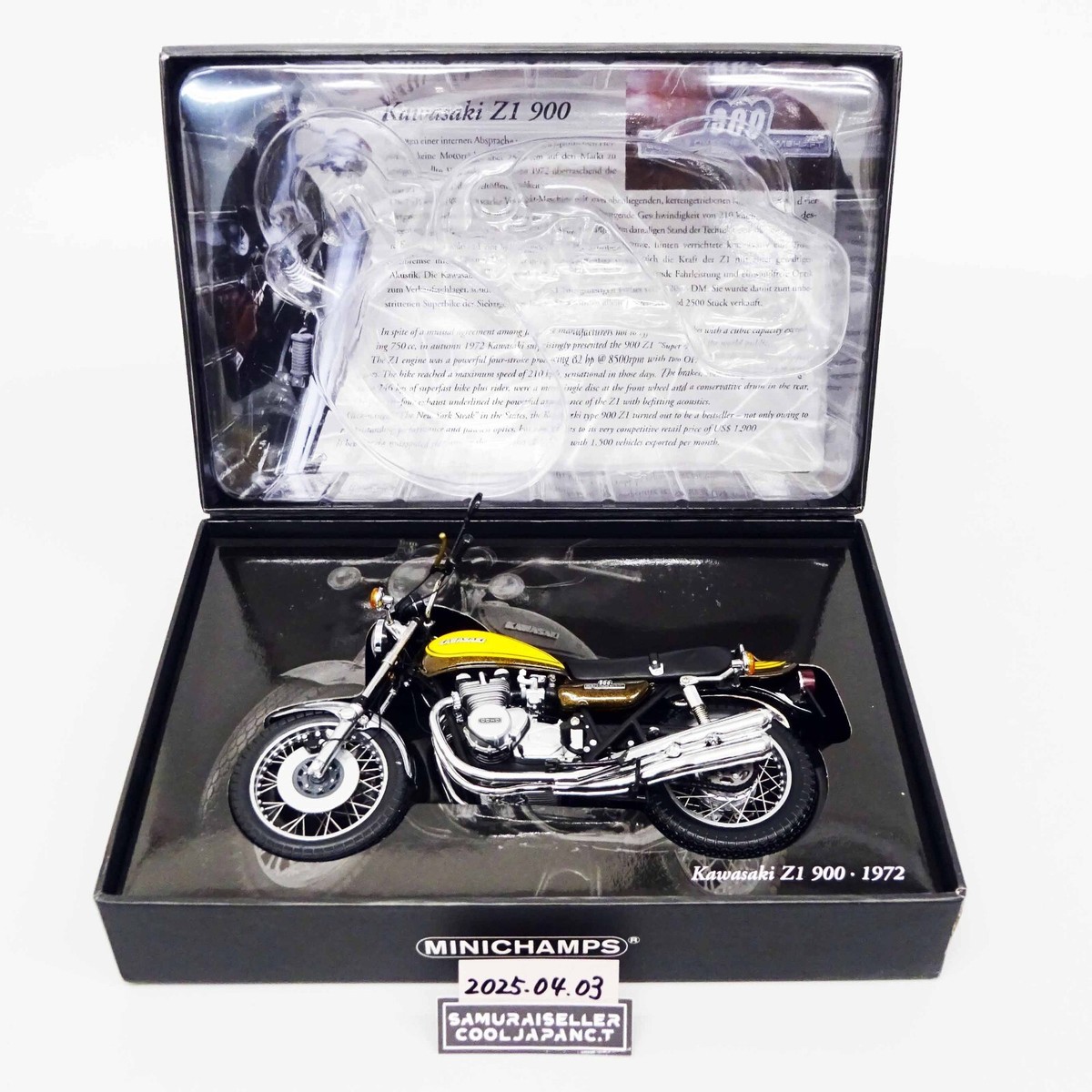 Minichamps 1/12 Kawasaki Z1 900 Super 4 Candy Green Yellow Minichamps 1/12 Kawasaki Z1 900 Super 4 Candy Green Yellow