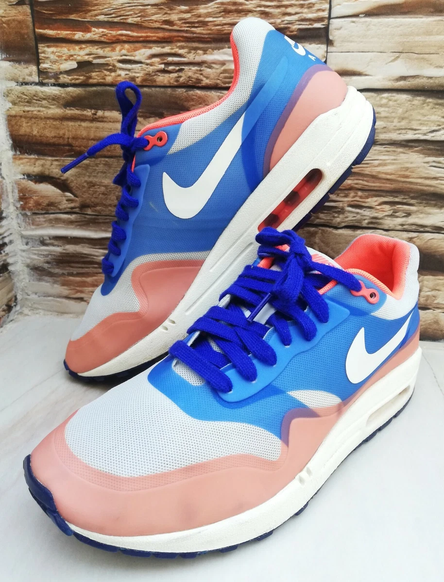 Nike Air Max 1 Hyperfuse Hyper Blue Total Crimson Sneakers 579758 001 Size 9.5