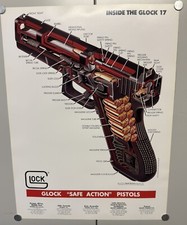 Vintage 1991 Authentic Glock Poster  16”x20” -  Very Rare - Inside The Glock 17
