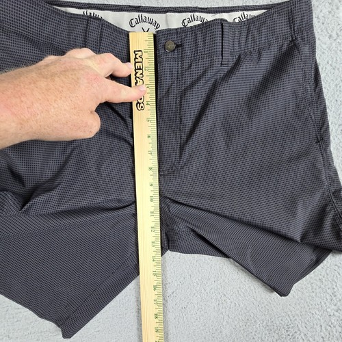 Callaway Golf Shorts Mens 38 Dark Gray Geometric Performance Stretch - Picture 8 of 10