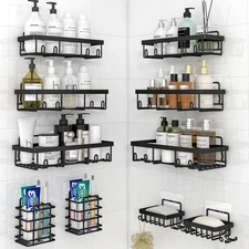 10 Pack Shower Caddy Organizer Rack Shelf for Inside Shower, Self Adhesive Wa...