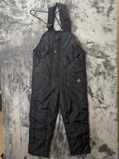 Refrigiwear Iron Tuff Bib Black Overalls Size Medium 038R Black