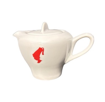 VTG Julius Meinl Small Teapot Or Creamer 3  X 6.5  White Red Ergonomic Handle