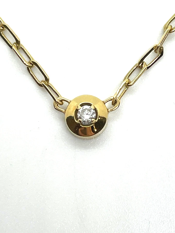 Collar Penny Preville con bisel de diamantes clip de oro de 18 quilates de 18" Foto 3 de 4
