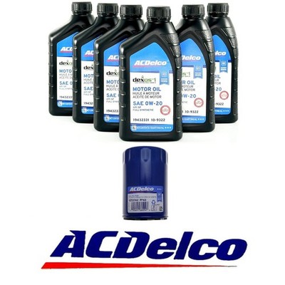 ACDelco 0W-20 10-9322 & PF63 Oil Change Kit, 14-22 Silverado 1500 5.3L