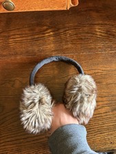 Faux Fur Winter Earmuffs Ear Warmers Solid Brown/Black Unisex Adults One Size