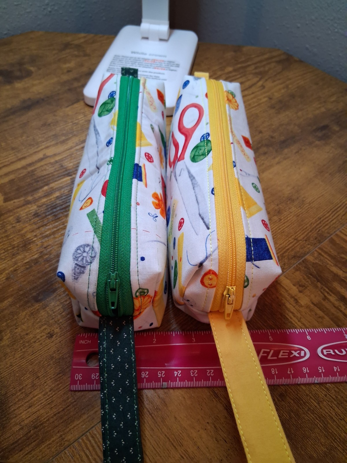 Makeup/pencil bag set of 2 Sewing Notions Art supplies handm