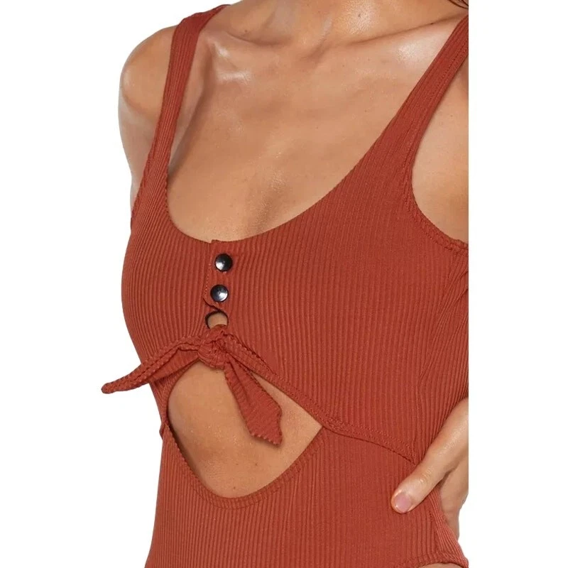 Maiô Nasty Gal Meet Me In The Middle recortado peça única 4 novo sem etiquetas - Imagem 3 de 4