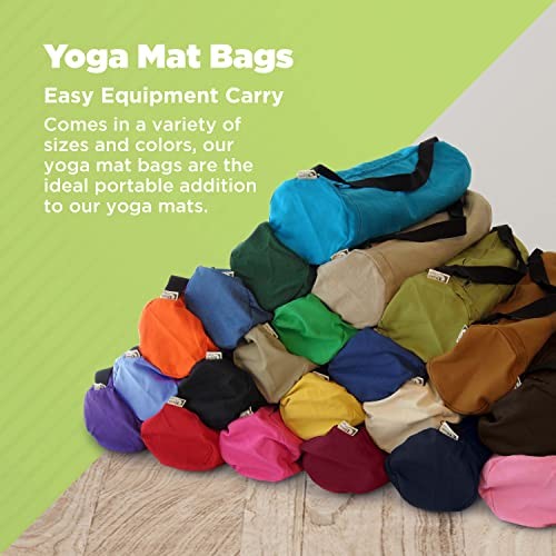 Eco-friendly Cotton Yoga Mat Bag in XL Black & Multiple Colors - 2 Sizes