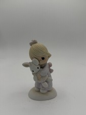 Precious Moments E-1372/G Jesus Loves Me, Girl With Stuffed Animal Figurine