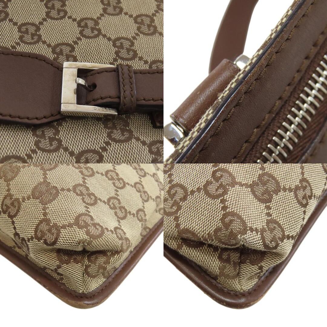 GUCCI Canvas Long Shoulder Bag Brown Used Retro Style 〜23cm thumbnail 9
