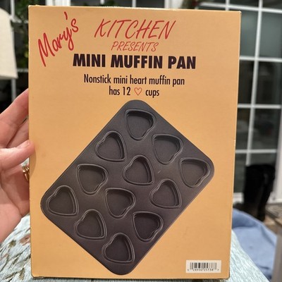 Vintage Mary s Kitchen Nonstick Mini Hearts Cookie Pan 12Ct Desserts Baking NOS
