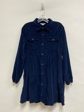 American Eagle Size XS Navy Button Up Corduroy Ladies Dress