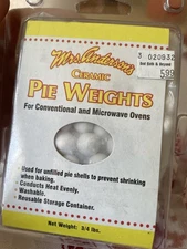 Mrs. Anderson's Baking Ceramic Pie Crust Weights Prevents Crust Shrinking NEW