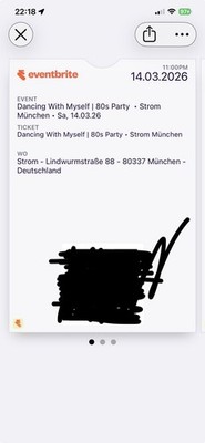 Dancing With Myself Strom  Heute Ticket