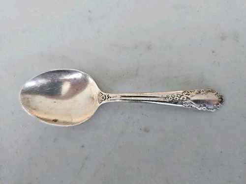 International Silver Rogers Bridal Veil Sterling Baby Spoon No Mono