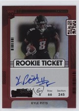 2021 Panini Contenders Rookie RPS Red Zone Ticket Kyle Pitts #104 Auto 07lk